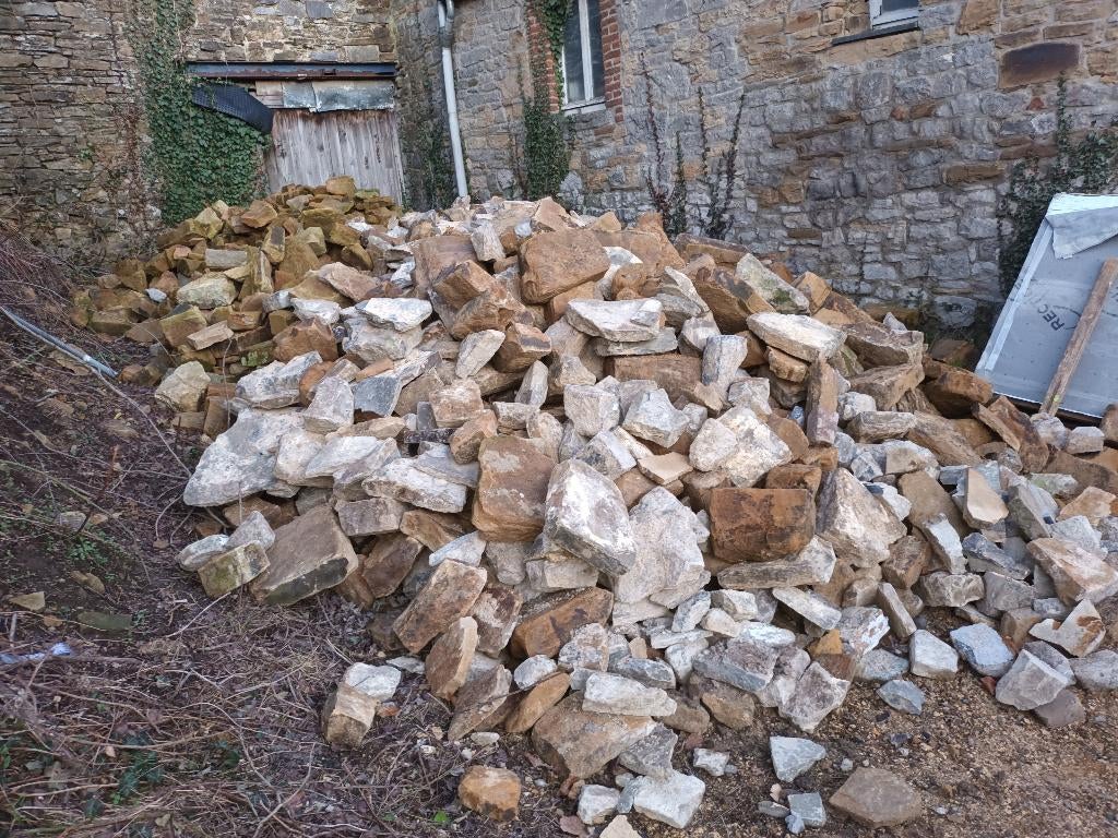 Moellons pierres du pays +-20m3, Ophalen, Zo goed als nieuw, Natuurstenen