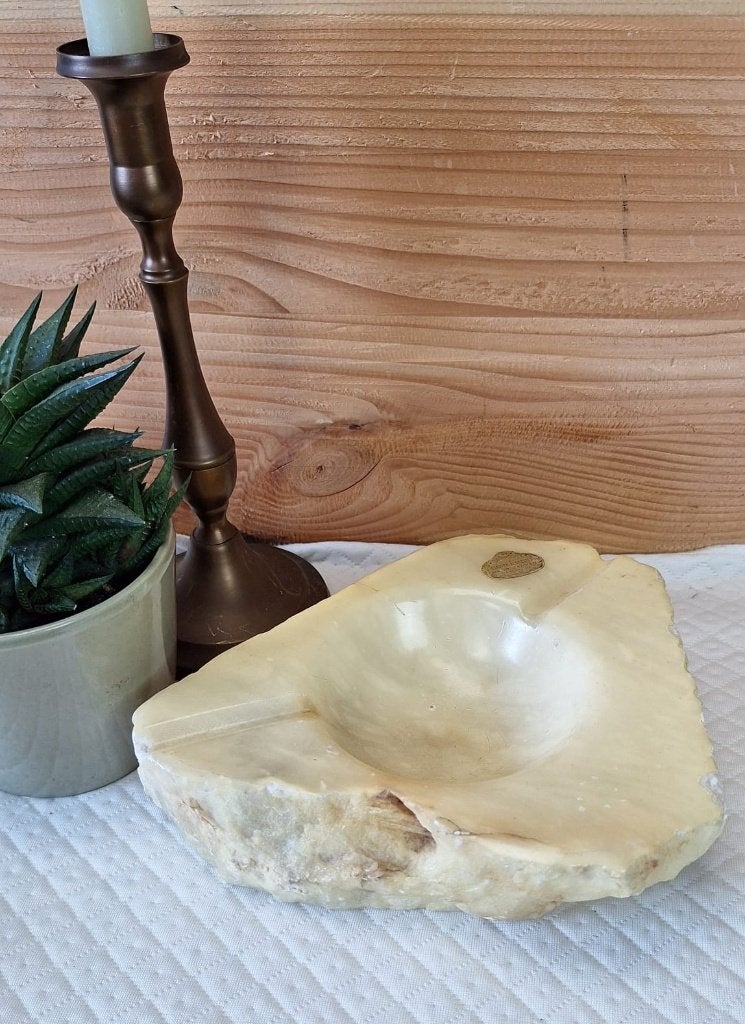 Asbak - Albast / Alabaster, Ophalen of Verzenden, Gebruikt, Asbak