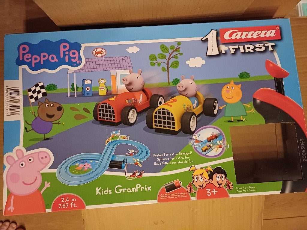 racebaan Peppa Pig, Enfants & Bébés, Jouets | Peluches, Peppa Pig, Enlèvement, Comme neuf, Avec boîte