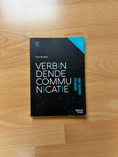 Boek verbindende communicatie, Boeken, Studieboeken en Cursussen, Ophalen of Verzenden, Zo goed als nieuw, Hogeschool, Lieve Van Gool