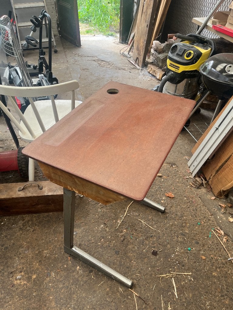 Houten schoolbureautje, Ophalen, Gebruikt, Hout, Kinderbureau