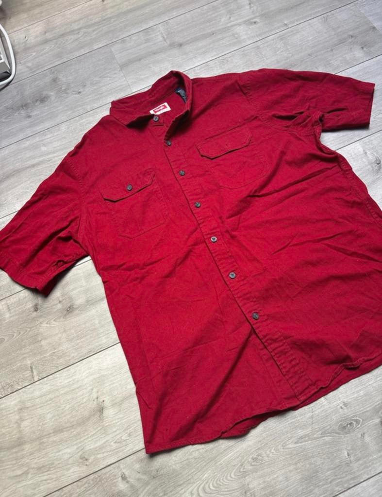 Vintage Wrangler Western Shirt Rood - Stevig Katoen -maat xl, Kleding | Heren, Ophalen of Verzenden, Zo goed als nieuw, Maat 56/58 (XL)