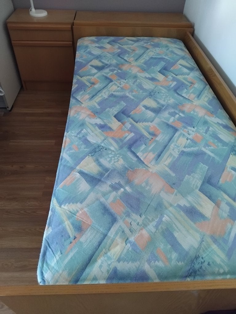 1 persoonsbed, Huis en Inrichting, Slaapkamer | Bedden, Ophalen, Gebruikt, 90 cm, Eenpersoons
