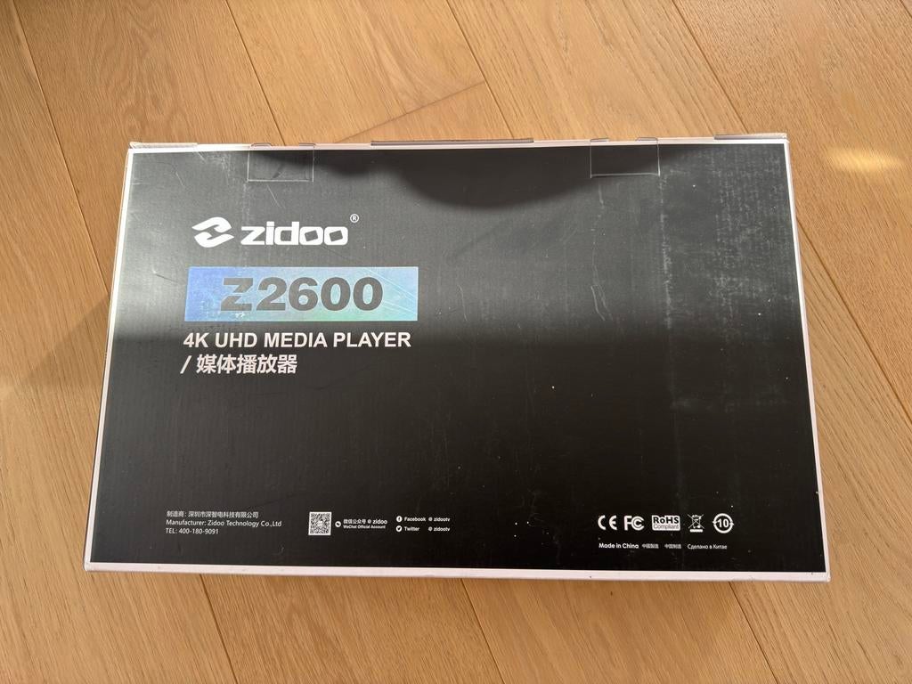Zidoo z2600 Mediaplayer UHD 4k, Enlèvement, Comme neuf