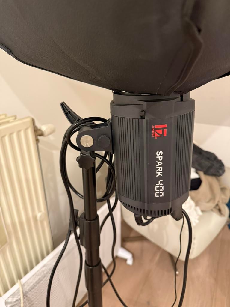 Studioflitser Jinbei Spark 400 als nieuw, Audio, Tv en Foto, Ophalen, Zo goed als nieuw, Lamp of Flitsset