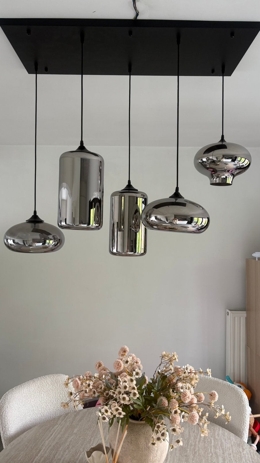 Moderne hanglamp 5-lichts Smoke Glass Eric Kuster, Enlèvement, Comme neuf