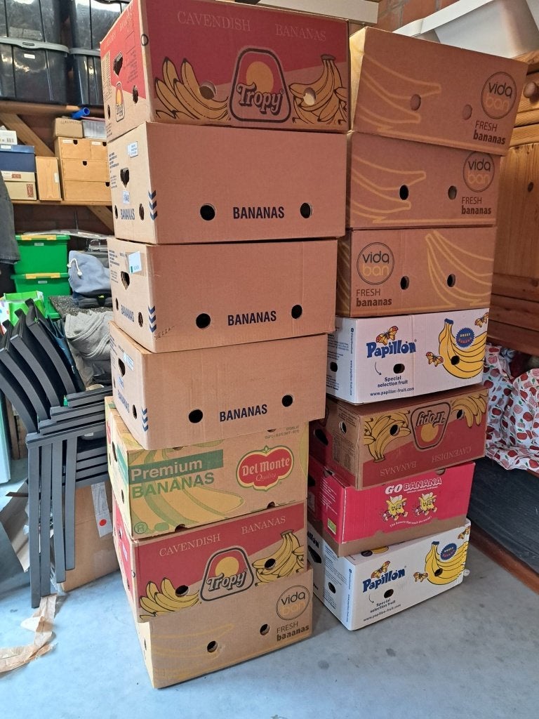 Bananendozen, Doe-het-zelf en Bouw, Ophalen, Gebruikt, Doos