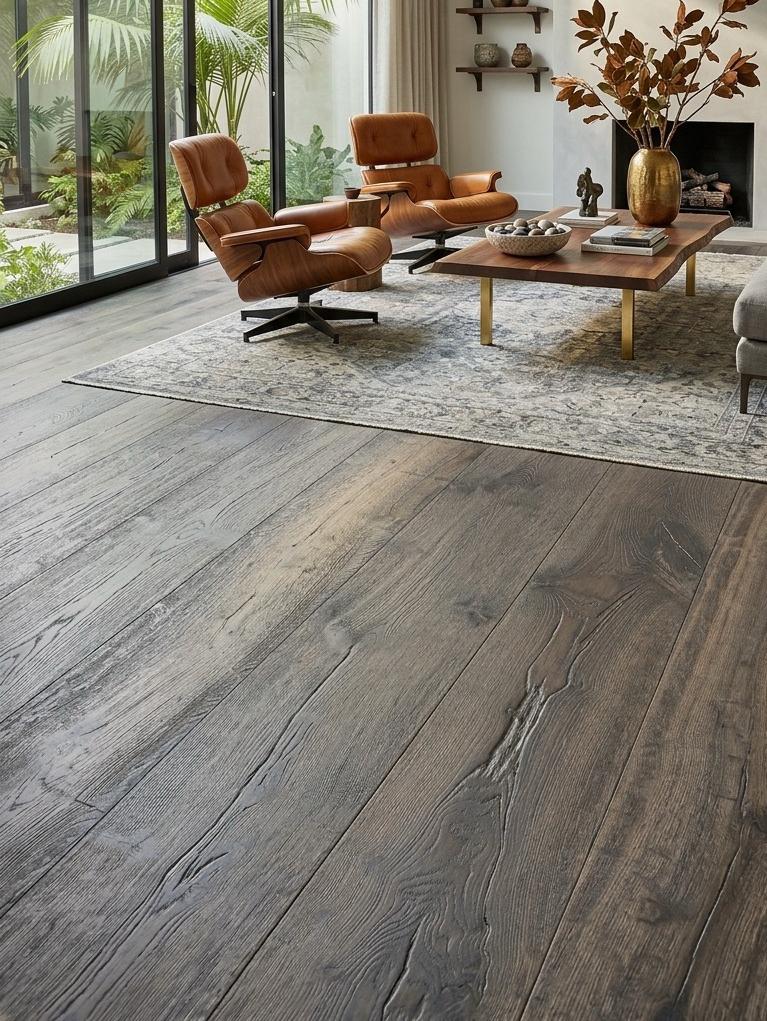 Eiken XXL vloer mountain black verouderd gerookt en geolied!, Jardin & Terrasse, Pots de fleurs, Neuf, Intérieur, Enlèvement ou Envoi