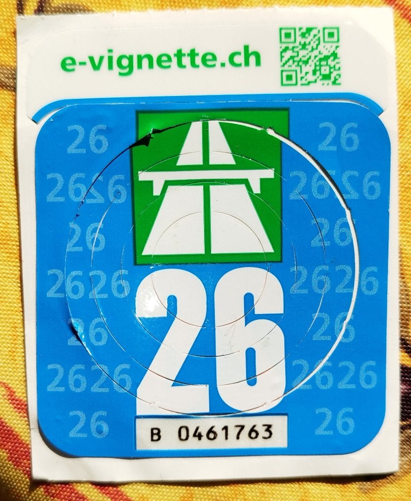 Vignette Suisse 2026 autoroute