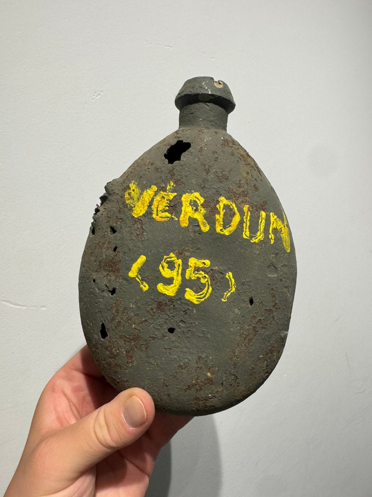 WW1 gourde Allemand Verdun impacté !, Enlèvement ou Envoi
