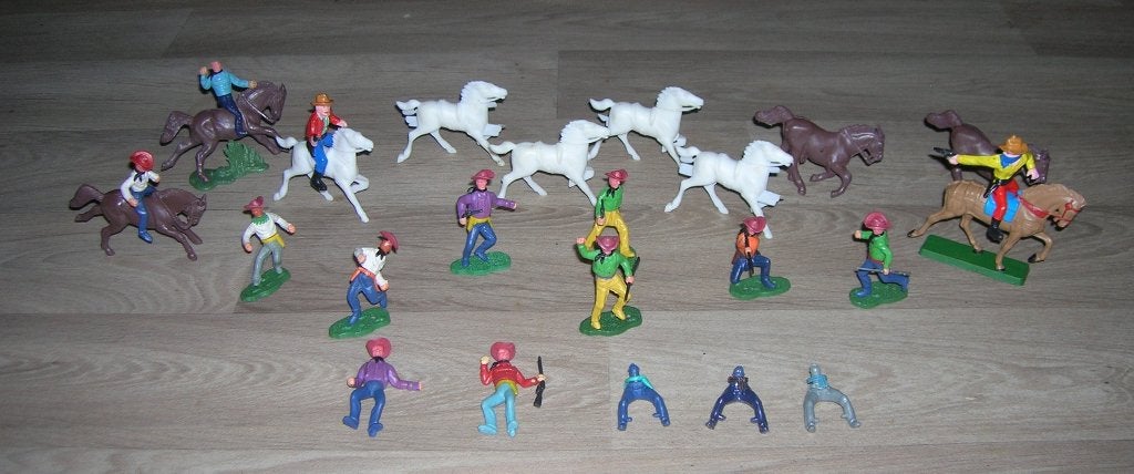 Cowboys figuurtjes (19 stuks), Ophalen