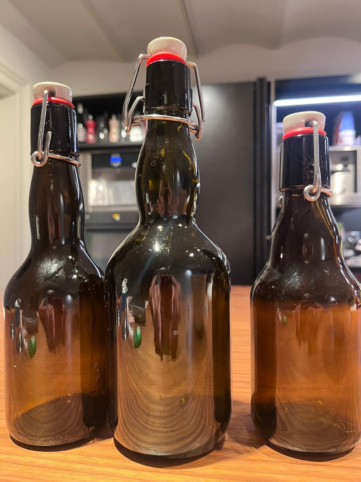 Charmante beugelflesjes voor brouwers of koks, Ophalen of Verzenden, Gebruikt