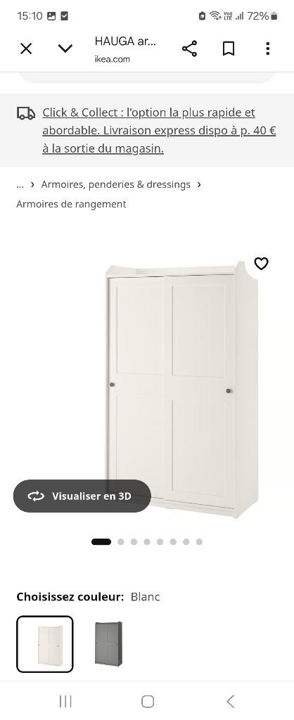 Armoire panderie, Enlèvement, Comme neuf, Avec espace de penderie