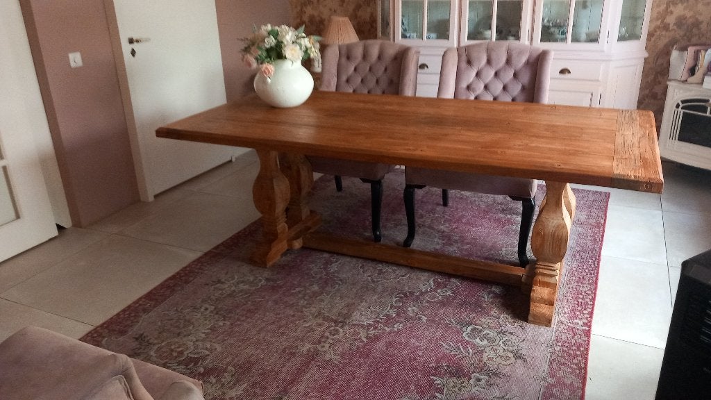 Table de monastère en teck, Teck, Comme neuf, Landelijk, Enlèvement