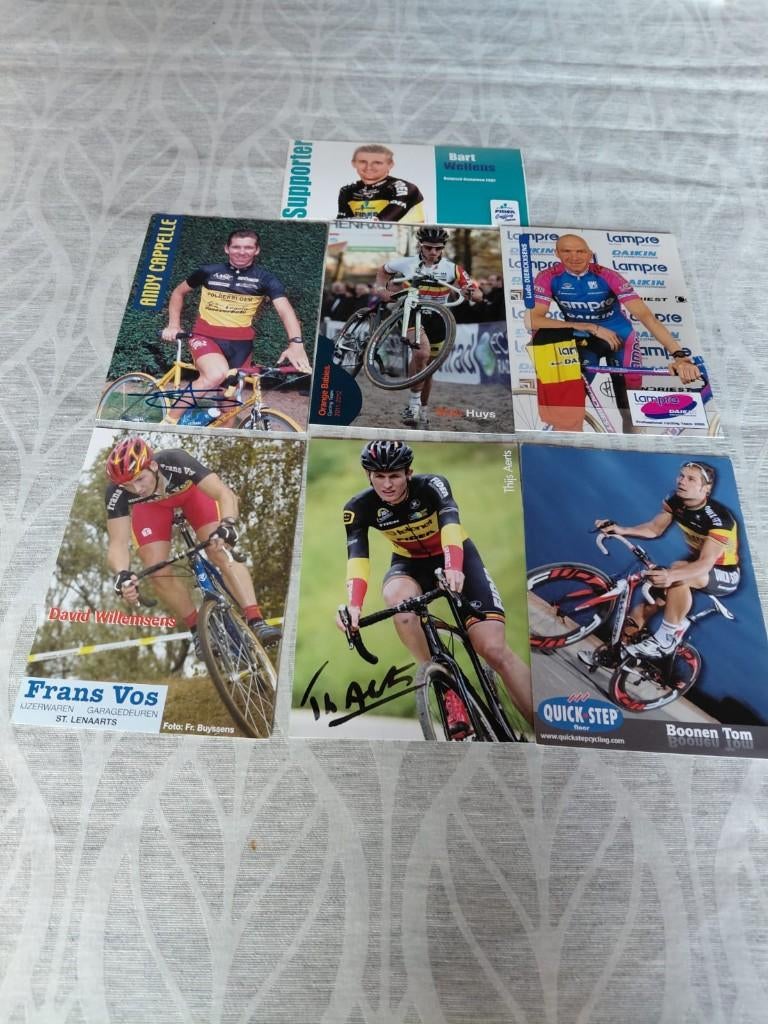 Cyclisme 7 Belg. Kampioenen wielrennen, Verzamelen, 1980 tot heden, Ophalen of Verzenden, Zo goed als nieuw, Prent
