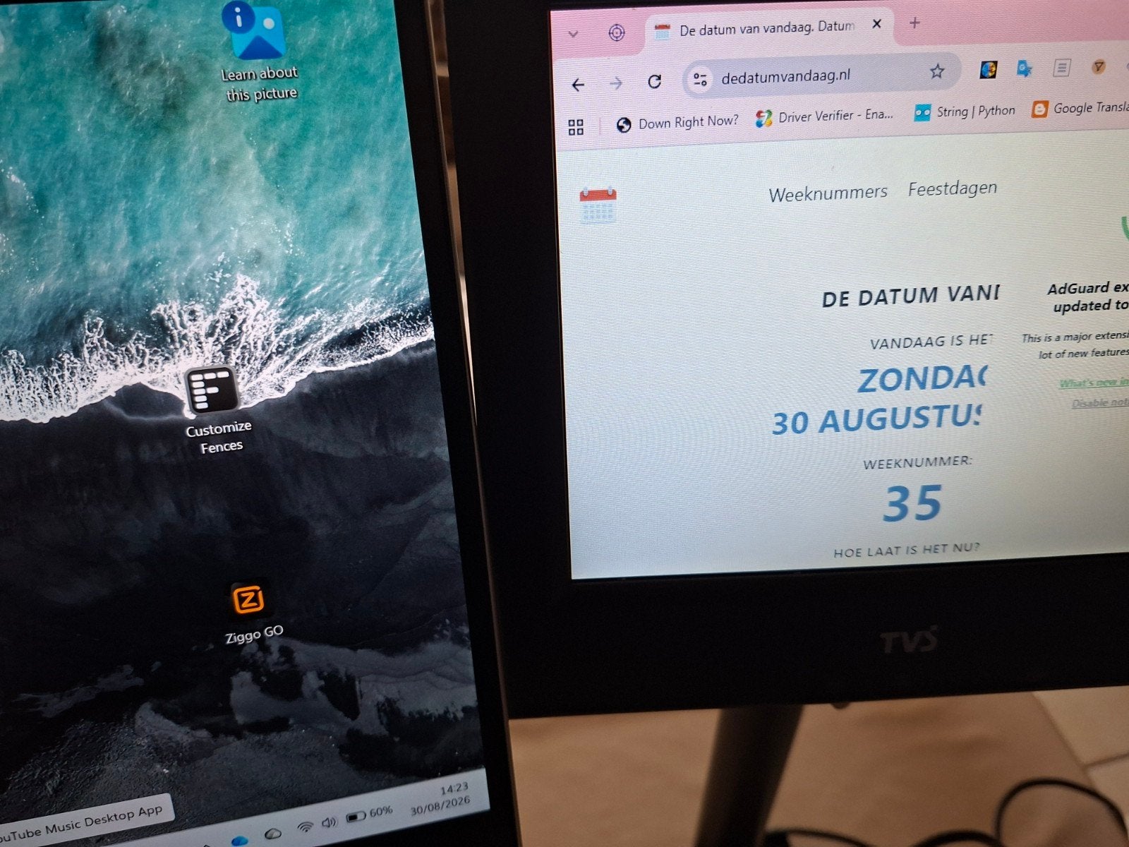 TVS extern USB-scherm / tweede monitor met standaard, Computers en Software, Monitoren, Ophalen