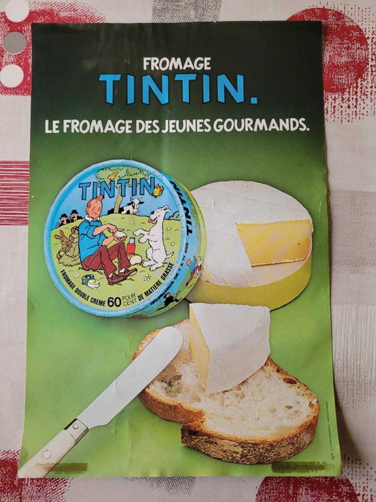 Kuifje zeldzame Poster met Kuifje uit 1978, Boeken, Kookboeken, Ophalen of Verzenden