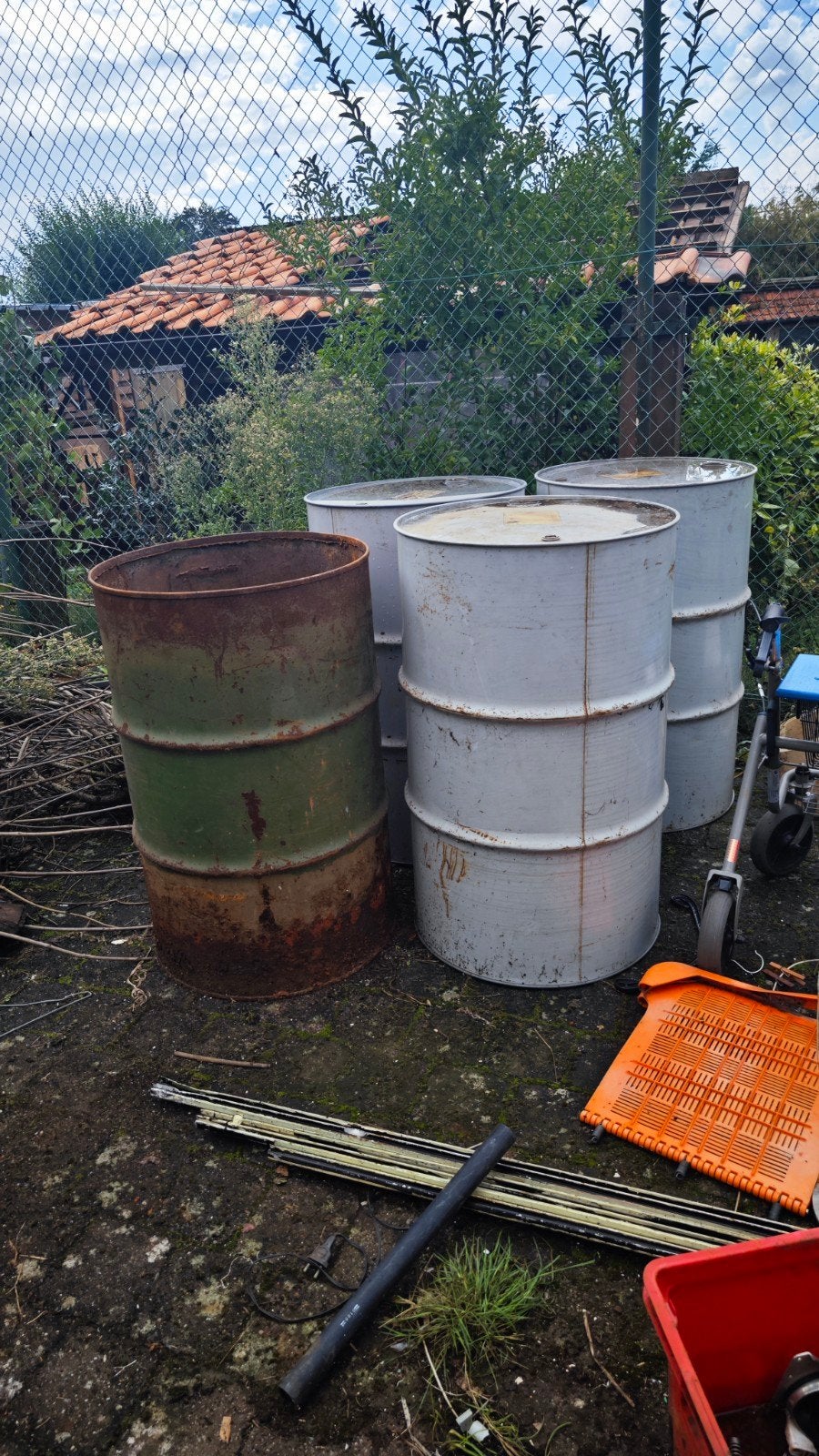 4 ijzeren vaten, Tuin en Terras, Ophalen