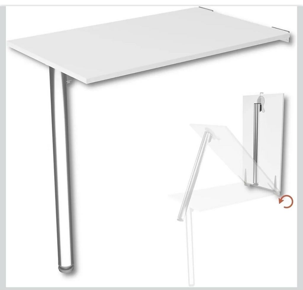 Table murale pliante 80x50 cm blanche (neuve sous emballage), Enlèvement