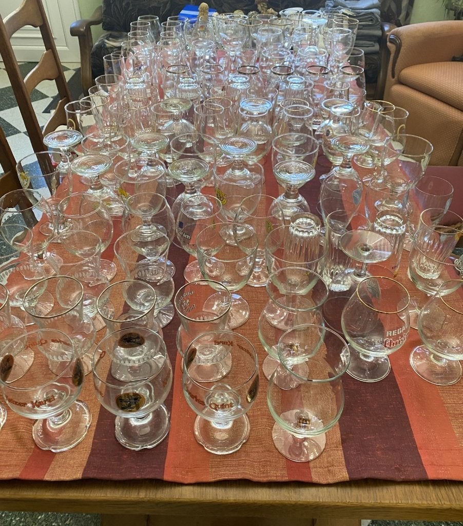 Enorme lot de verres à bière , vin , apéro , digestif, Collections, Enlèvement, Comme neuf