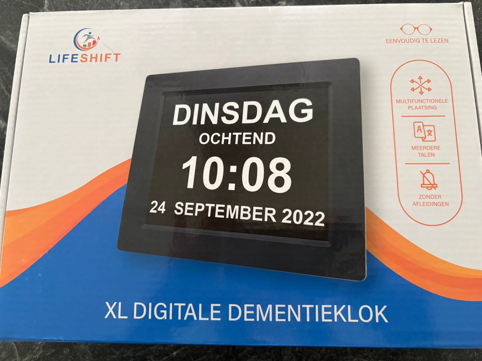 Dementieklok, Maison & Meubles, Accessoires pour la Maison | Horloges, Enlèvement ou Envoi, Comme neuf