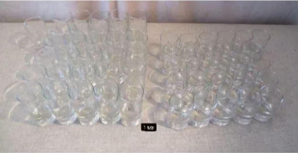 Grand lot de petits pots en verre pour collations, Maison & Meubles, Enlèvement ou Envoi, Comme neuf, Verre, Verre ou Verres