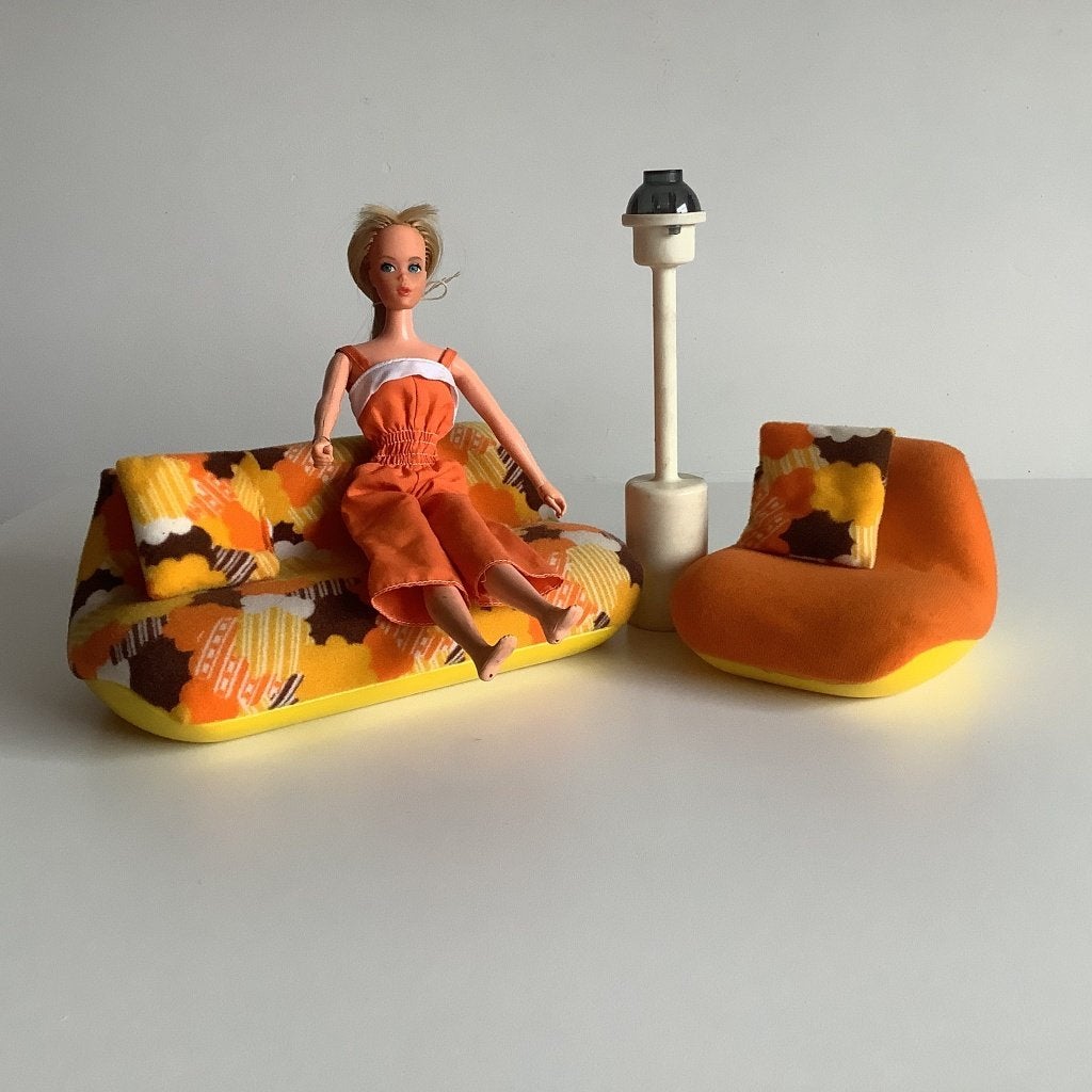Joli ensemble de salon vintage Barbie Mattel, Enlèvement ou Envoi, Comme neuf, Accessoires