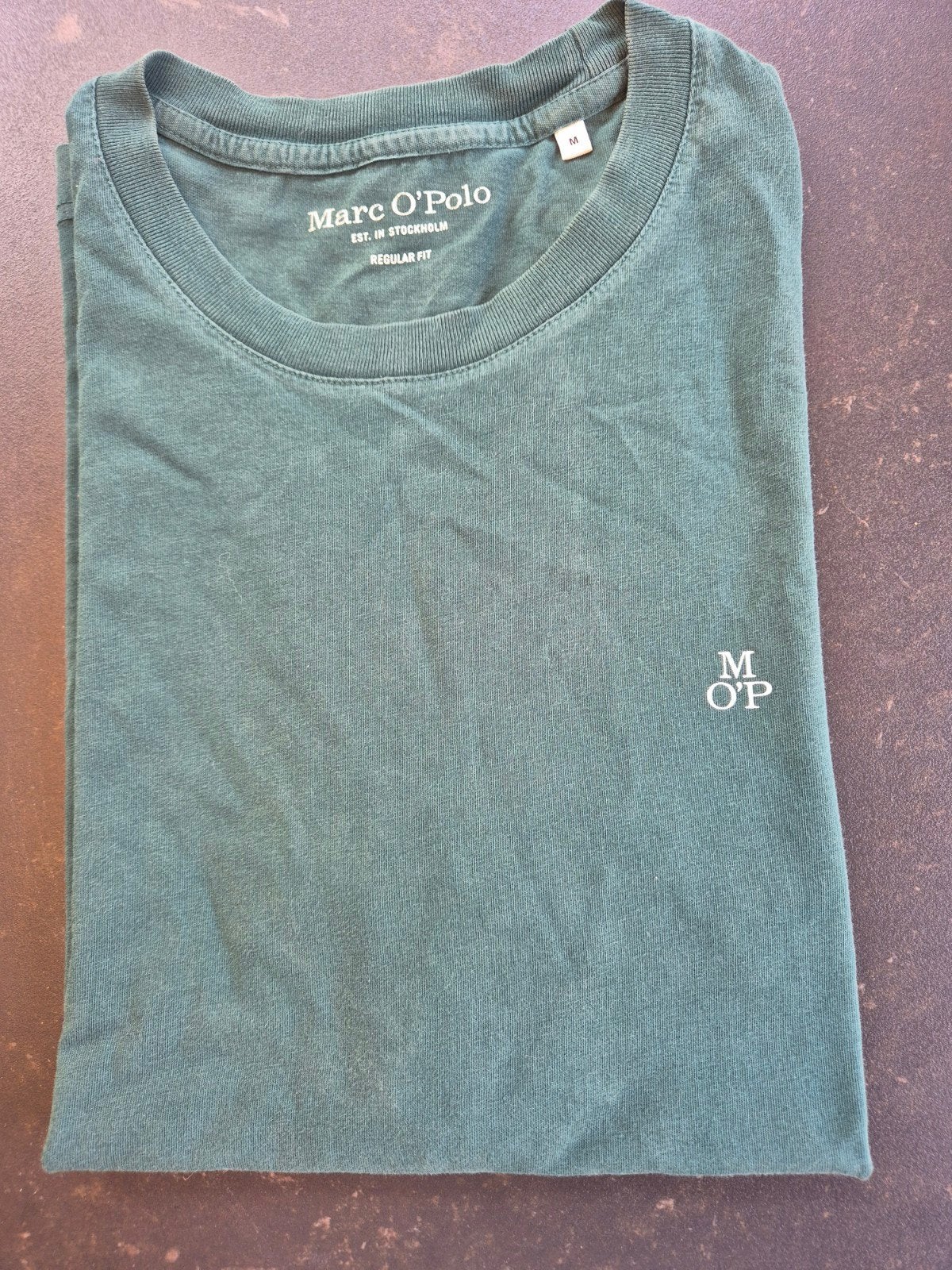 Olijfgroene t-shirt Marc o'Polo M, Maat 48/50 (M), Gedragen, Groen, Ophalen