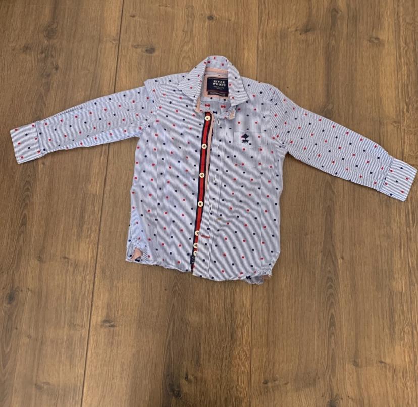 River Woods hemdje 4jaar, Kinderen en Baby's, Kinderkleding | Maat 98, Ophalen, Gebruikt, Jongen, Overhemd of Blouse