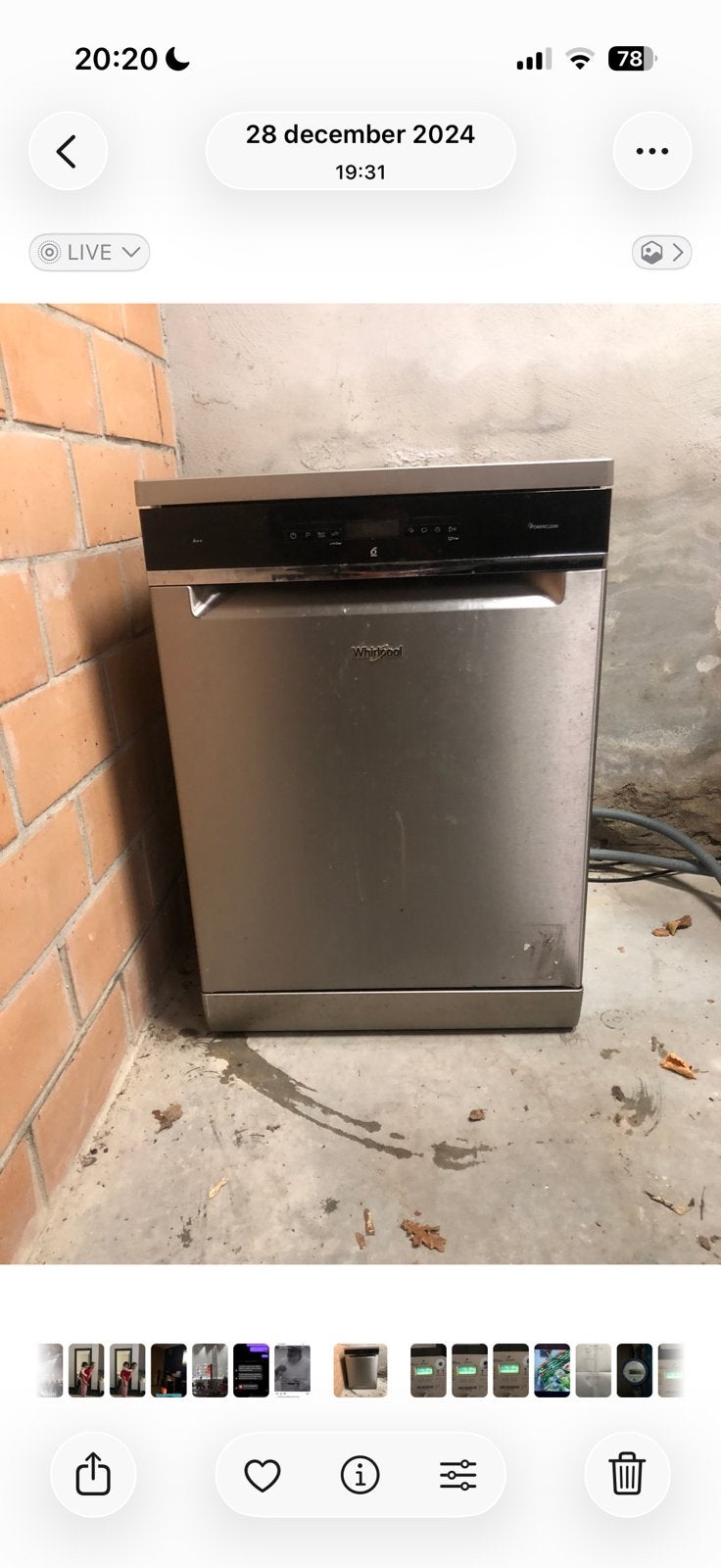 Vaatwasmachine, Ophalen, Gebruikt, Vrijstaand, Eco programma
