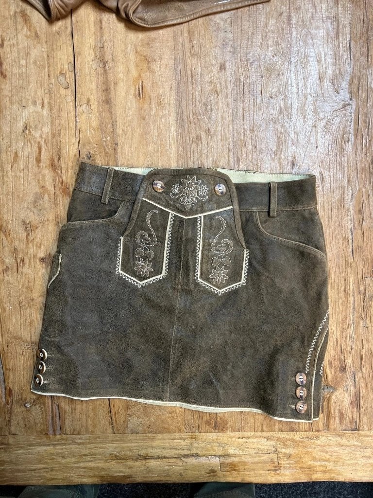 ROK  Lederhosen rok maat 38, Vêtements | Femmes, Taille 38/40 (M), Enlèvement ou Envoi, Vert, Comme neuf
