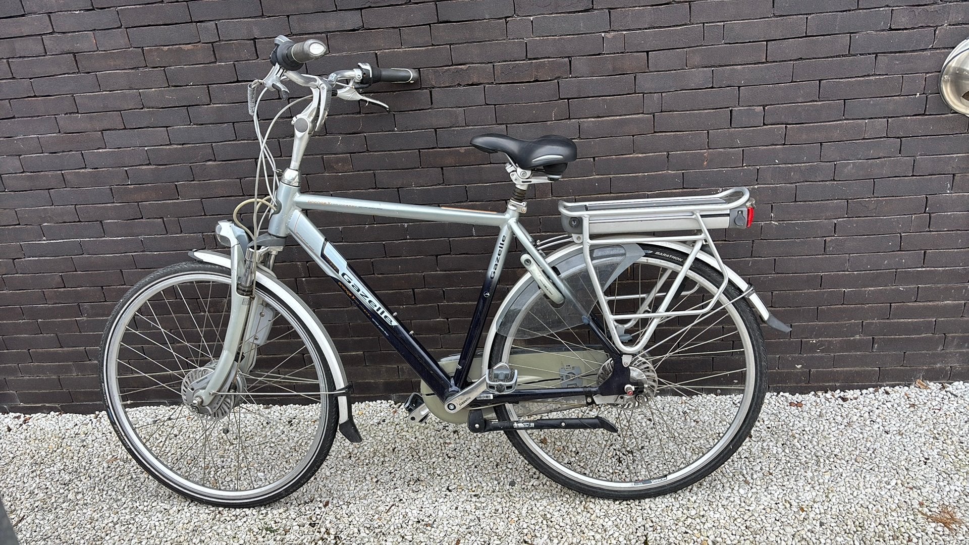 Elektrische herenfiets Gazelle in Dilbeek, Fietsen en Brommers, Ophalen, Velgrem, Versnellingen, Minder dan 49 cm