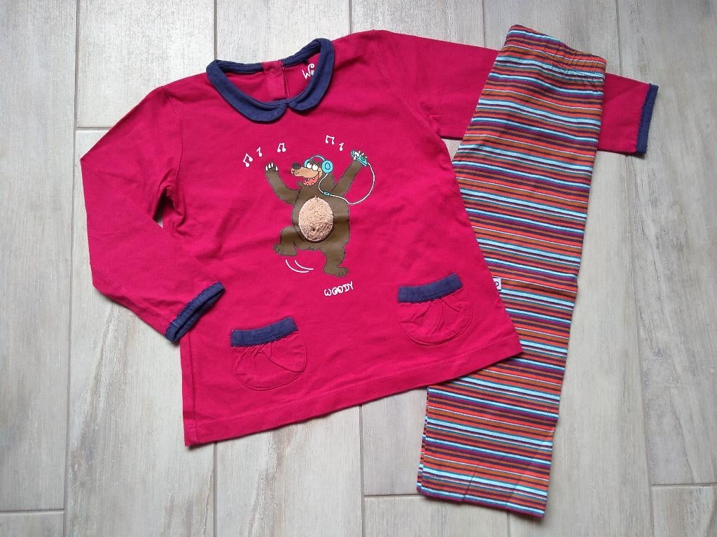 ✿ M92 - Woody pyjama thema beer, Enlèvement ou Envoi, Comme neuf, Vêtements de nuit ou Sous-vêtements, Fille