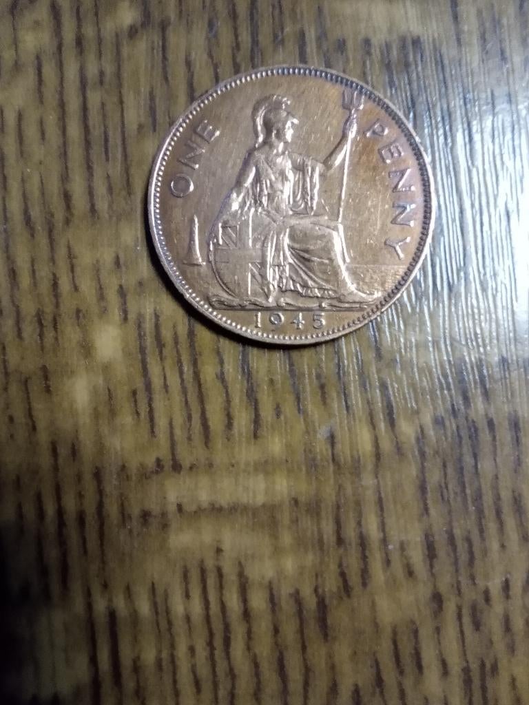 ANGLETERRE 1 penny 1945 cuivre Georges VI, Envoi, Autres pays, Monnaie en vrac