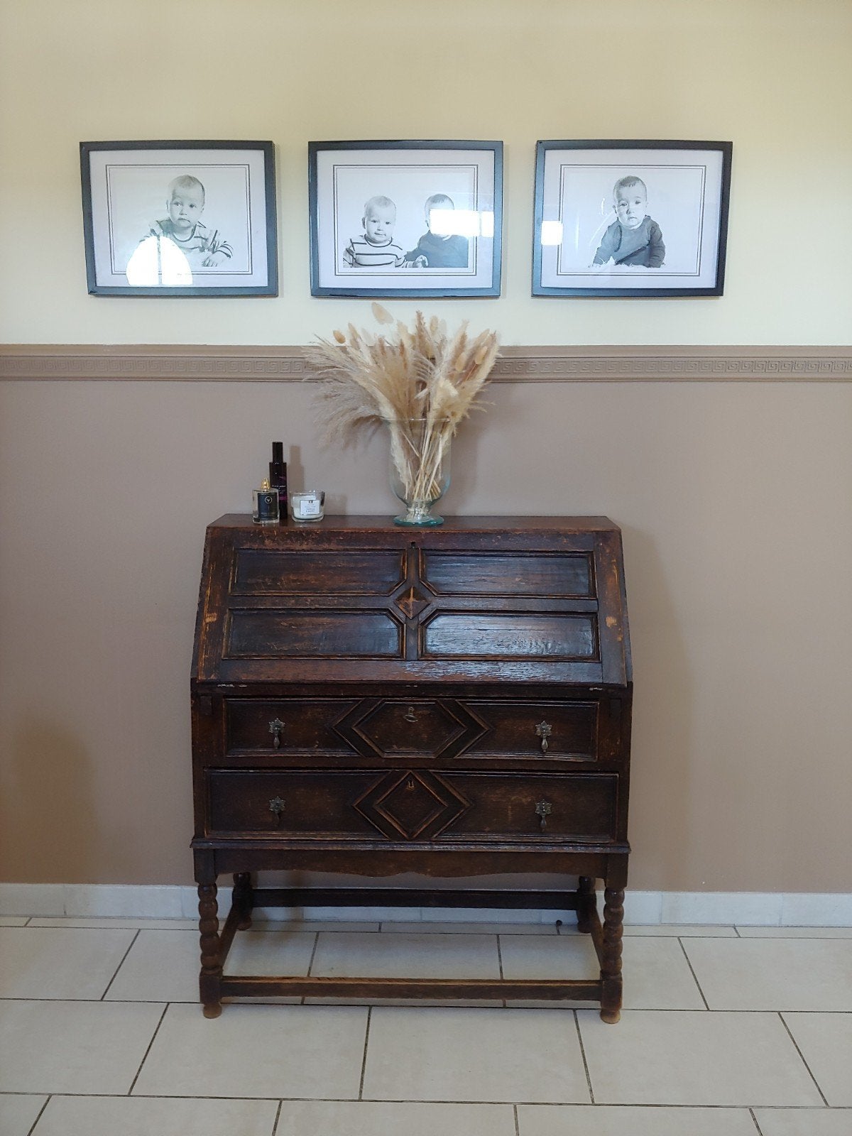 Antieke secretaire / schrijfkast met originele sleutel, Ophalen