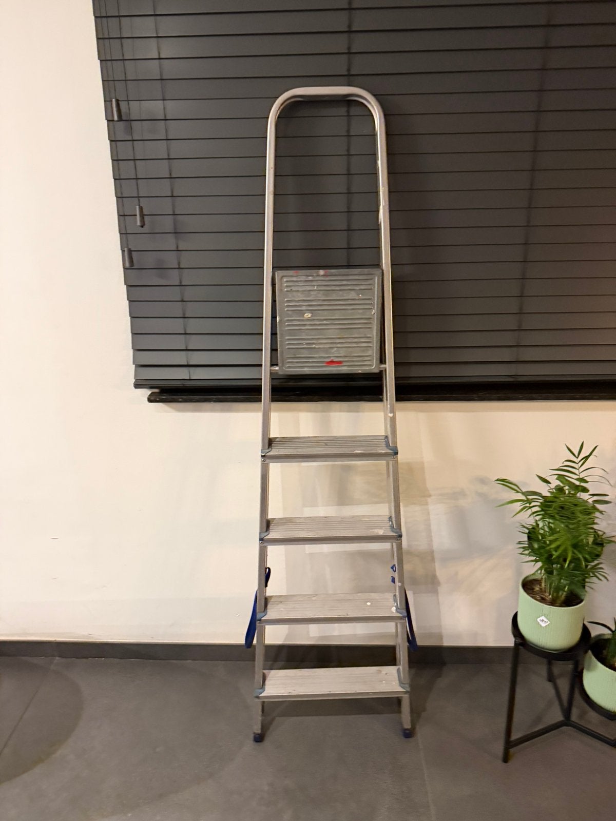 Plooiladder 5 treden aluminium, Ophalen, Gebruikt, Ladder, Opvouwbaar of Inschuifbaar