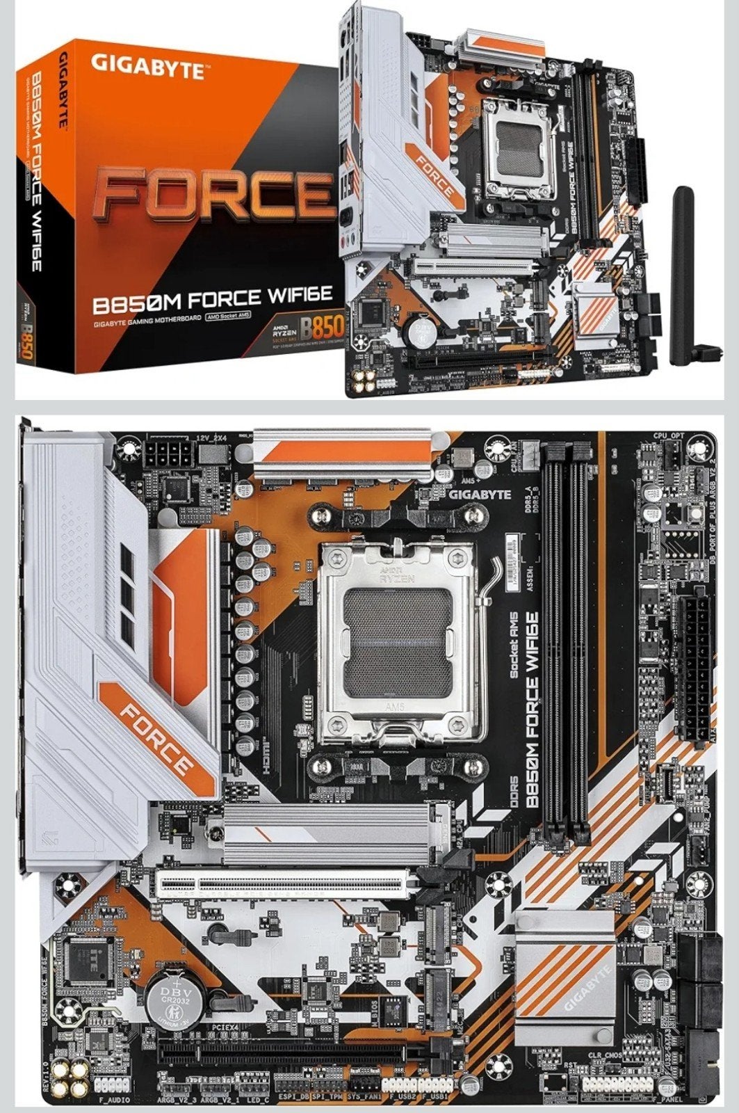 Carte mère pc - Gygabite B850M FORCE WIFI6E (neuf), Informatique & Logiciels, Cartes mères, Enlèvement ou Envoi, AMD, DDR5