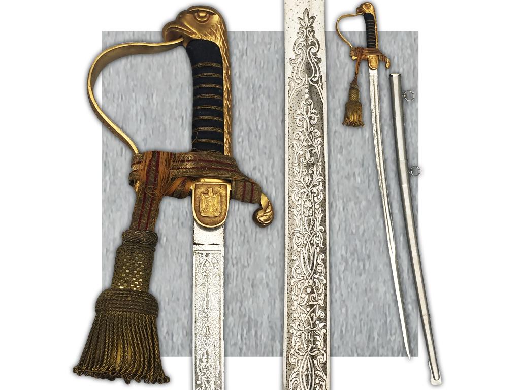 🚨Rare : Sabre Blucher République Arabe Unie 1950 Original, Enlèvement ou Envoi, Armée de terre, Épée ou sabre