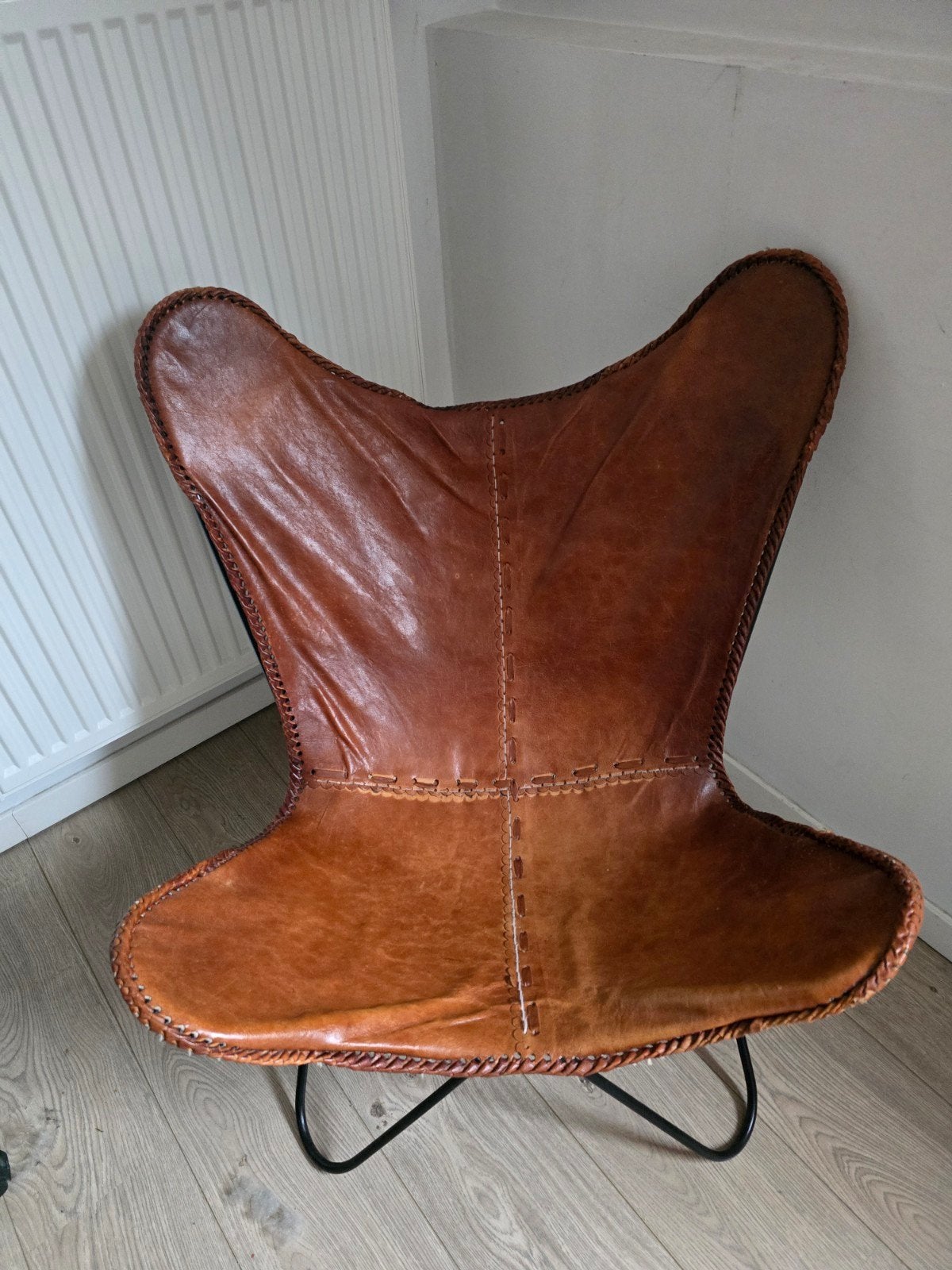 vlinderstoel, 75 à 100 cm, Comme neuf, Enlèvement, Cuir