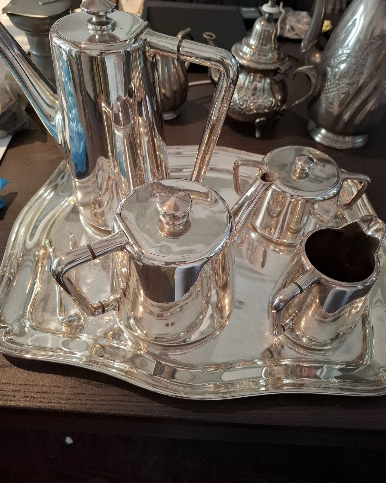 Beau service à thé et café Wiskemann, Enlèvement, Argent