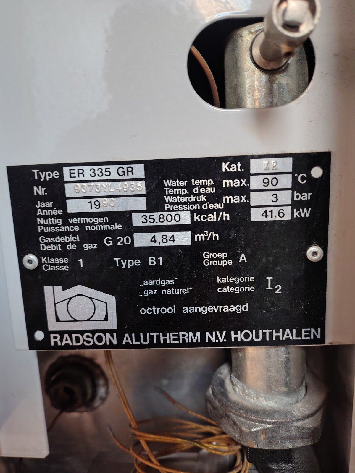 Radson gasketel ER 335 GR in goede staat (41,6 kW), Enlèvement