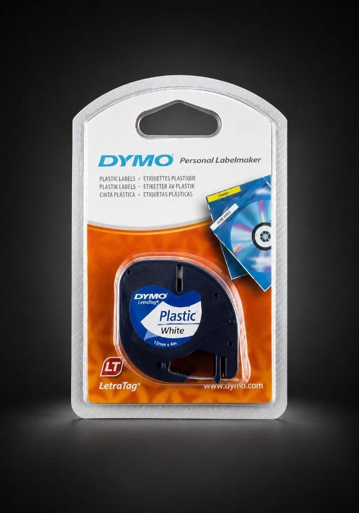 Cassette de ruban plastique blanc DYMO LetraTag., Enlèvement, Neuf, Dymo