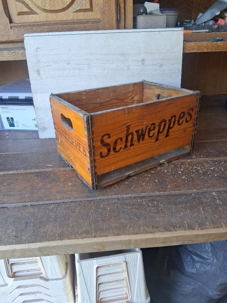 Schweppes 1969 vintige bakje, Ophalen, Minder dan 50 cm, Zo goed als nieuw, Minder dan 100 cm