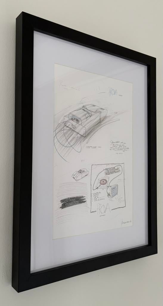 Offset van drieluik uitnodiging Panamarenko, Antiek en Kunst, Ophalen of Verzenden