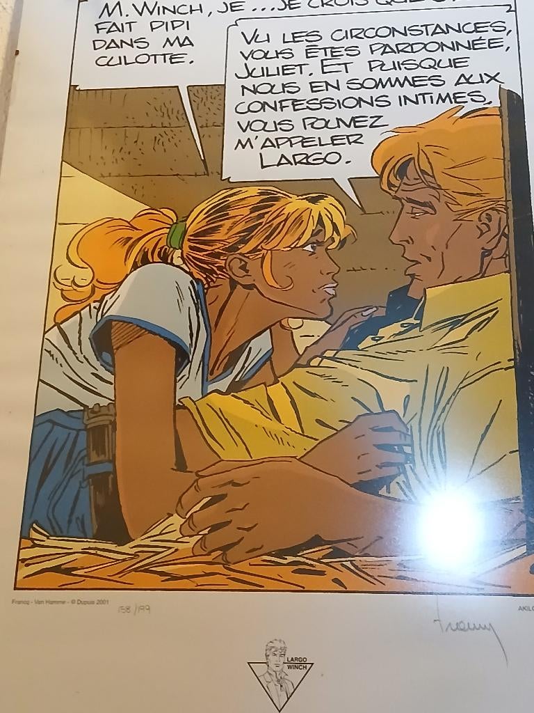 Sérigraphie Largo Winch, Une BD, Enlèvement, Comme neuf, Francq - Van Hamme