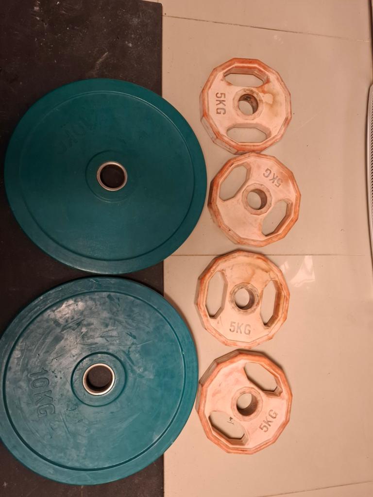 Bumperplates gewichten schijven, Ophalen