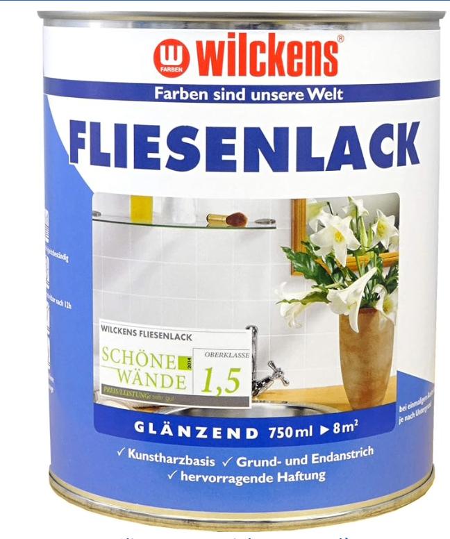 Wilckens 11992000050 - Vernis de four, couleur : blanc, Bricolage & Construction, Dalles & Carrelages, Comme neuf, Carrelage mural