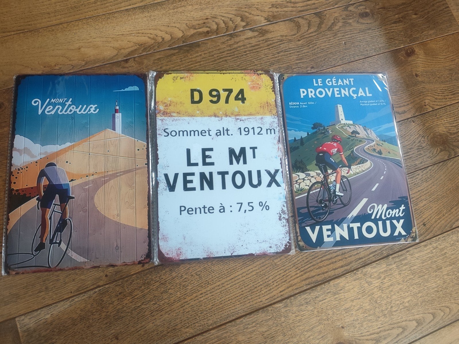 Nieuw verpakte metalen platen van de Mont Ventoux. Verzendin, Ophalen of Verzenden, Nieuw