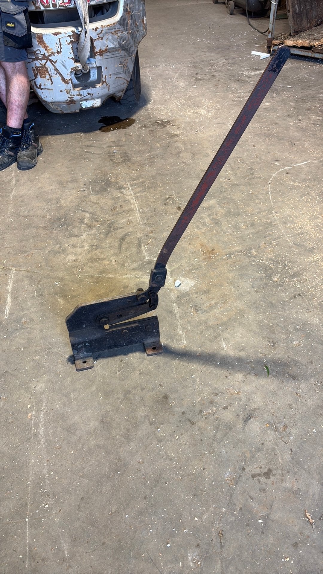 Plaat schaar / beton ijzer knipper, Ophalen of Verzenden, Gebruikt