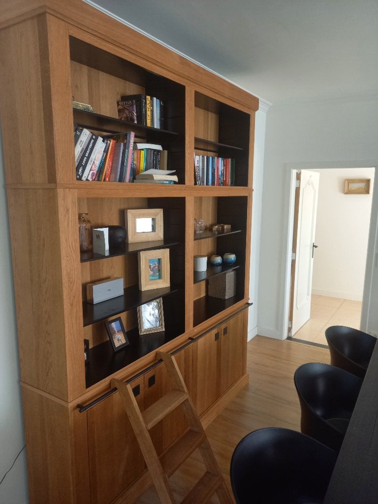 Boekenkast, Huis en Inrichting, Kasten | Boekenkasten, Ophalen, Met deur(en), 200 cm of meer, Zo goed als nieuw